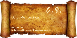 Olt Veronika névjegykártya